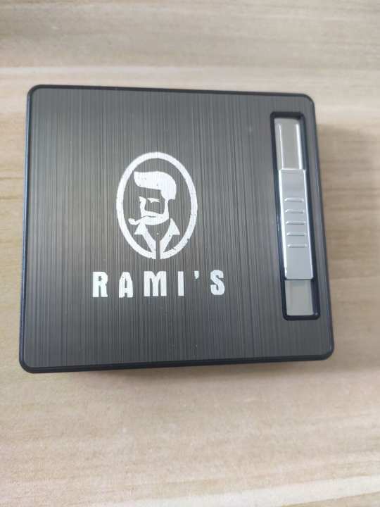 Rami's Cigarette case with torch lighter built in