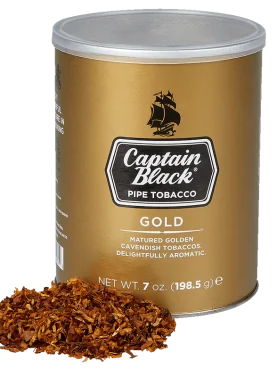 Captain Black Gold is a smooth, rich pipe tobacco blend that combines high-quality Virginia and Burley tobaccos for a satisfying yet mild smoking experience. This premium blend is lightly flavored with a subtle aromatic note, enhancing the natural sweetness of the tobaccos while maintaining a smooth and balanced flavor profile. Its consistent, easy burn ensures a pleasant smoke from start to finish, making it perfect for those who enjoy a well-rounded, mellow tobacco. Whether for a relaxing evening or an everyday smoke, Captain Black Gold delivers a refined and enjoyable experience.
