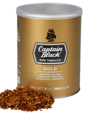 Captain Black Gold is a smooth, rich pipe tobacco blend that combines high-quality Virginia and Burley tobaccos for a satisfying yet mild smoking experience. This premium blend is lightly flavored with a subtle aromatic note, enhancing the natural sweetness of the tobaccos while maintaining a smooth and balanced flavor profile. Its consistent, easy burn ensures a pleasant smoke from start to finish, making it perfect for those who enjoy a well-rounded, mellow tobacco. Whether for a relaxing evening or an everyday smoke, Captain Black Gold delivers a refined and enjoyable experience.
