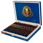 Open box of Espinoza Knuckle Sandwich Chef's Special 2024 cigars, showcasing their elegant band and expertly crafted appearance inside the luxurious wooden box.