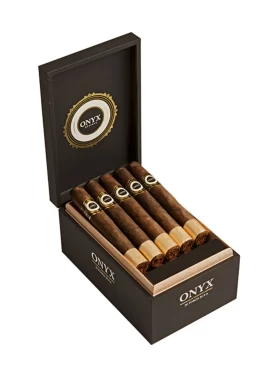 Onyx Reserve open cigar box showcasing premium cigars