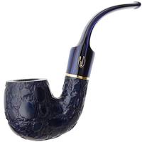 Savinelli Alligator (614) bent pipe with textured alligator-style rustication and glossy finish.