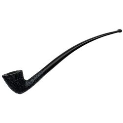Savinelli Churchwarden Black Rusticated (921) pipe featuring a long curved stem and textured black finish.
