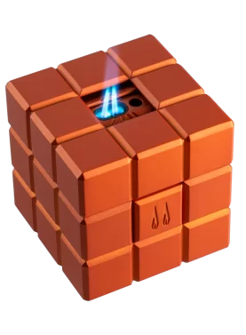 HERITAGE CUBE DESK LIGHTER By Colibri - Orange