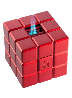 HERITAGE CUBE DESK LIGHTER By Colibri - Red