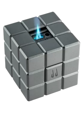 HERITAGE CUBE DESK LIGHTER By Colibri - Charcoal