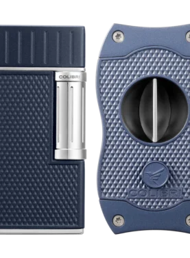 Colibri Julius Cigar Cutter featuring sleek stainless steel finish with dual blades for a precise straight cut.