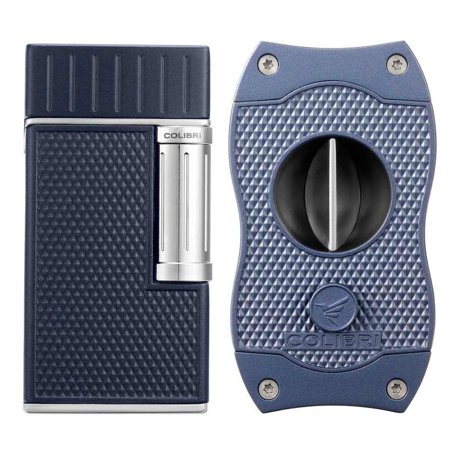 Colibri Julius Cigar Cutter featuring sleek stainless steel finish with dual blades for a precise straight cut.