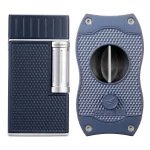 Colibri Julius Cigar Cutter featuring sleek stainless steel finish with dual blades for a precise straight cut.