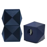 Quasar Desk Lighter by Colibri with sleek angular design and triple jet flame for precision lighting.