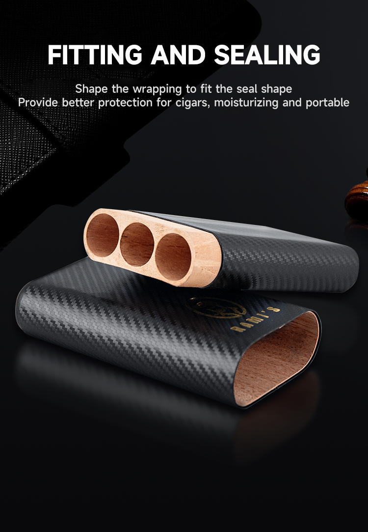 Rami’s triple cigar leather travel case - Image 5