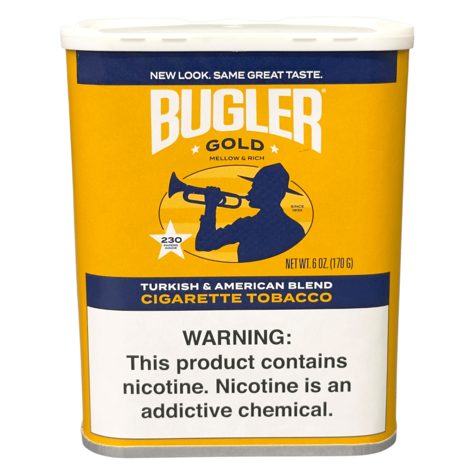 Bugler gold cigarette tobacco can