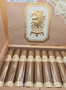Undercrown Shade cigars open box with premium cigars arranged inside