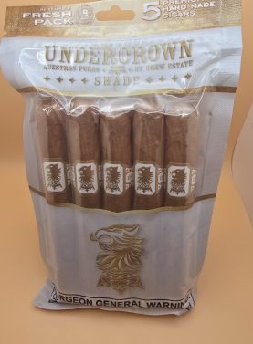 Humidity fresh pack of 5 Undercrown Shade Toro cigars.