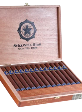 Open box of StillWell Star cigars with elegant bands and dark, smooth wrappers