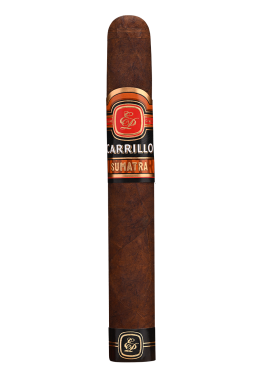 E.P. Carrillo Sumatra Toro cigar with rich brown wrapper