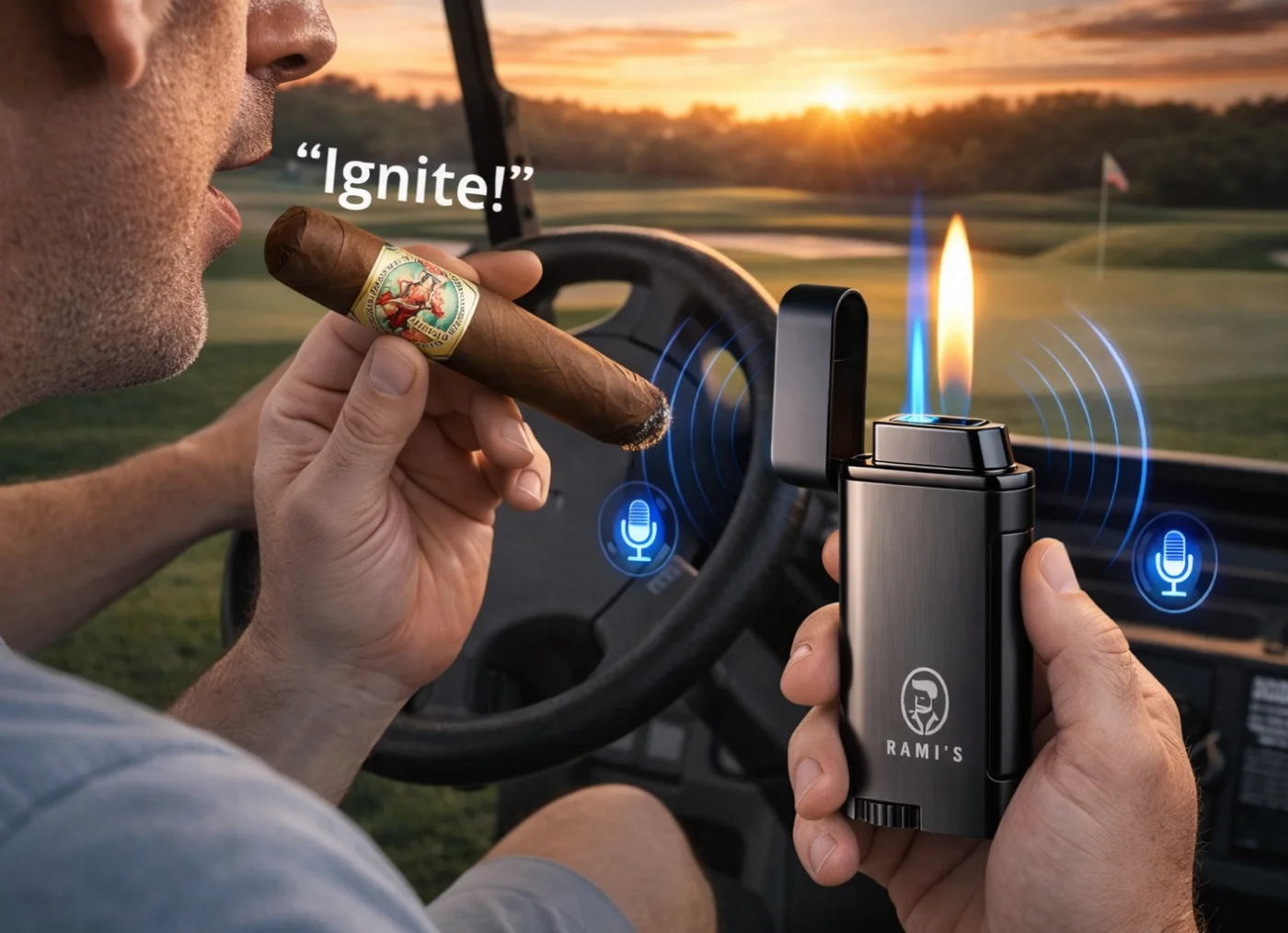 Rami's Accessories Ignite Voice Activated Dual Flame Lighter